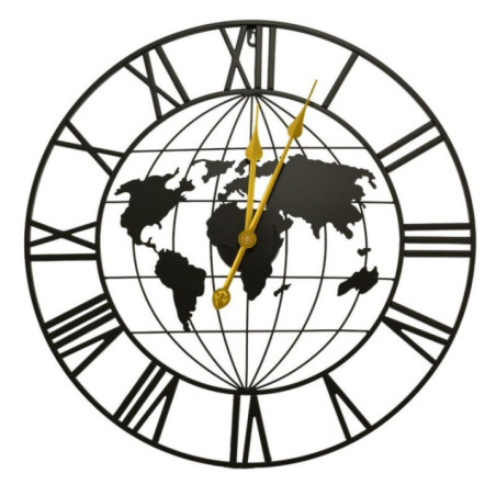 Zegar ścienny 60cm czarno-złoty E04.4486.90